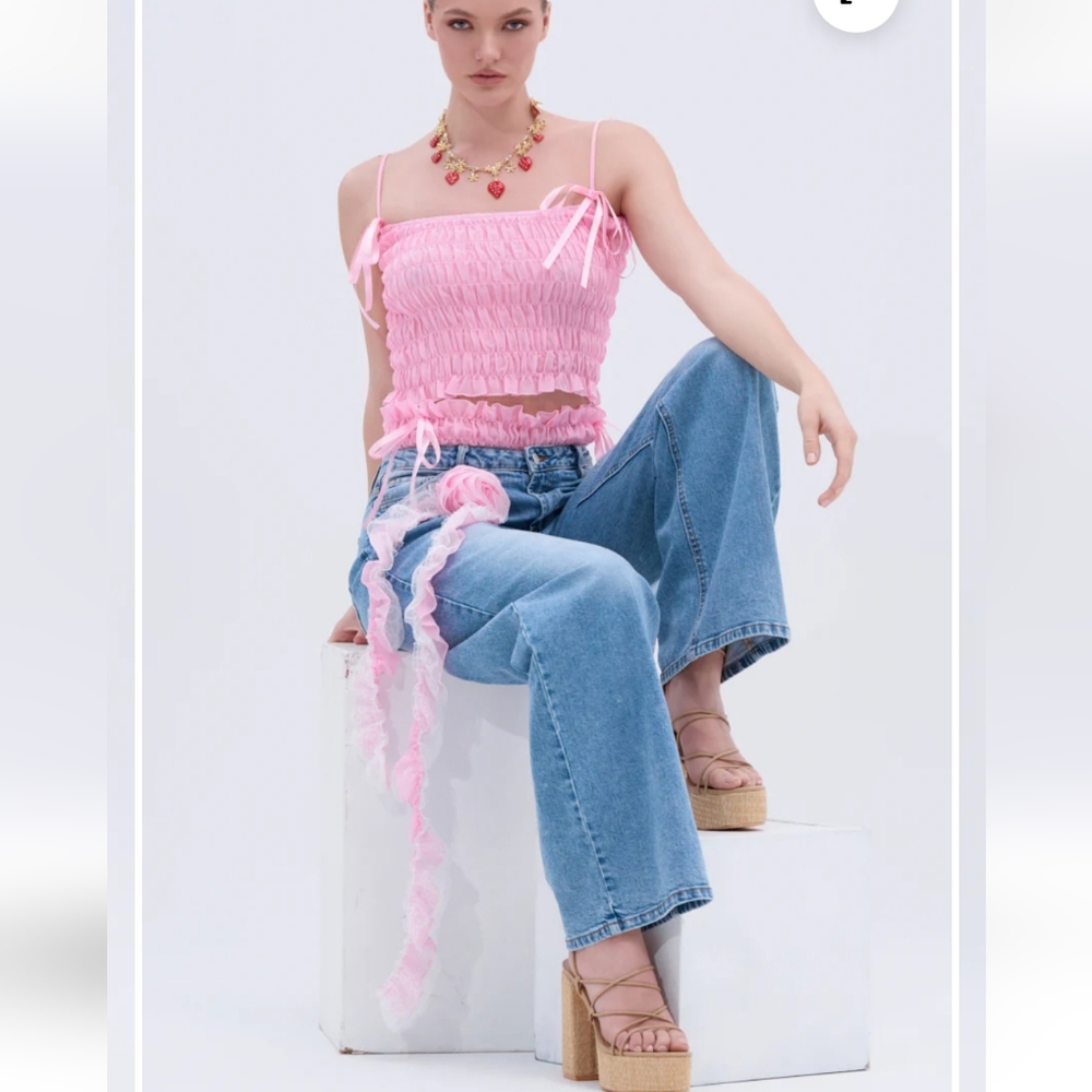 Ruffle Detail Jeans